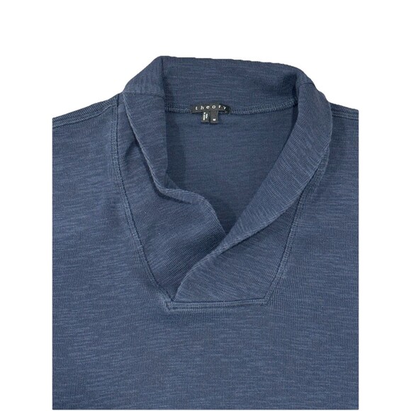 Theory Shawl/Cowl Neck Pullover Sweater Men’s Size M Navy Blue - Picture 2 of 7